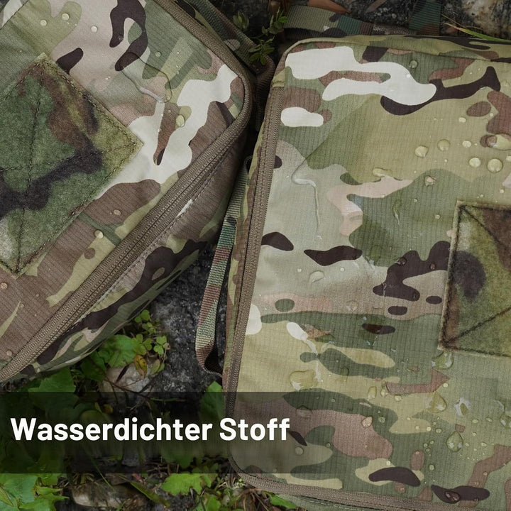 PETAC GEAR 4 PCS Taktische Packing Cubes, Multifunktionale Koffer Organizer Set Outdoor Mesh Bag Set