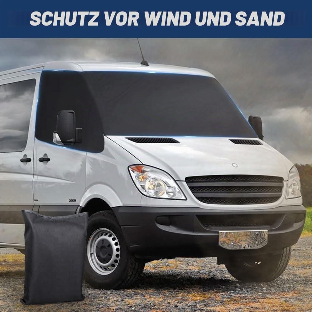 Auto Windschutzscheiben Abdeckung, Faltbar 600D Wasserdicht Wetterfest Frontscheibe Wrap Cover Front