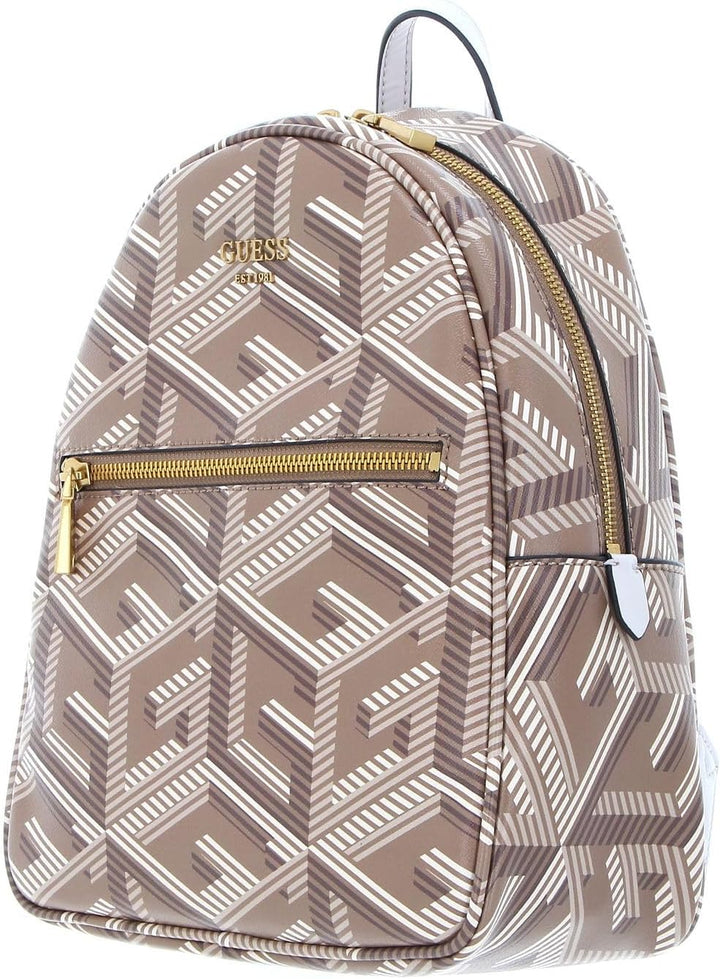 GUESS Damen Vikky Backpack Bag Taupe Logo, Taupe Logo