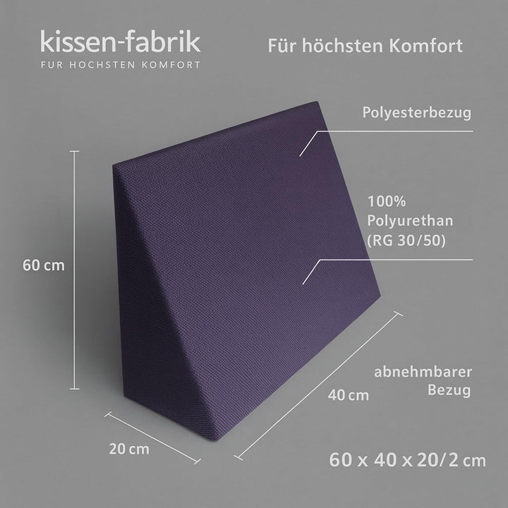 Stützendes Lesekissen für Bett oder Couch Schaumstoffkeil Lagerungshilfe Lagerungskissen Rückenstütz