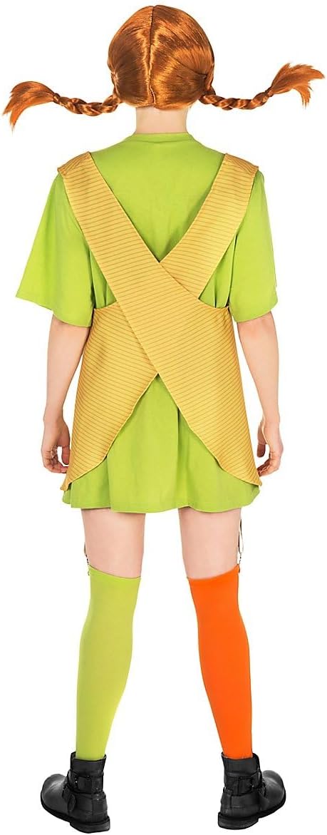 Maskworld Pippi Langstrumpf - Original Filmkostüm für Erwachsene 4teilig - gelb/grün (Small) Kostüm