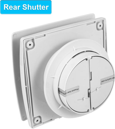 Aygrochy 100mm Badlüfter mit Mit Feuchtigkeitssensor und Timer, Wohnraumlüfter, leiser Betrieb, geri