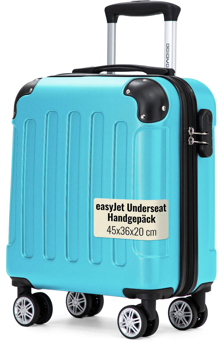 BEIBYE Handgepäck Koffer 45x36x20 cm – Untersitzkoffer für EasyJet, kleines Kabinengepäck aus ABS, G