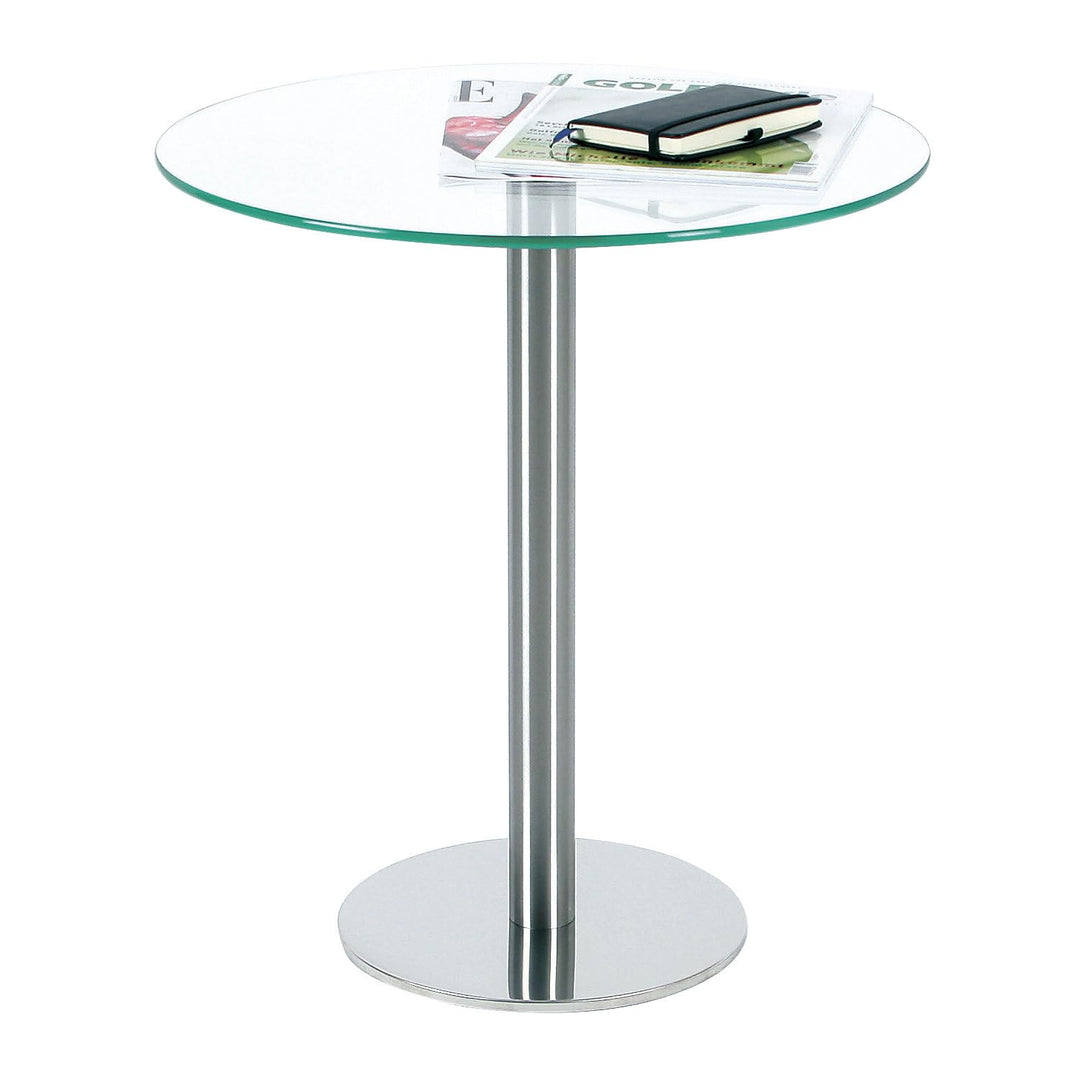 Ebinger | Beistelltisch | rund | HxØ 550 x 495 mm | Glasplatte klar Klar Klare ESG-Sicherheitsglaspl