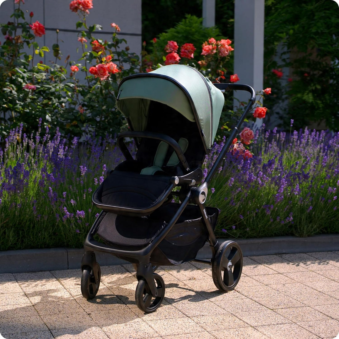 Isbjörn Buggy Kinderwagen ab Geburt bis 22 kg – wendbarer Sitz, 360° Räder, Liegefunktion &amp; Fussstüt