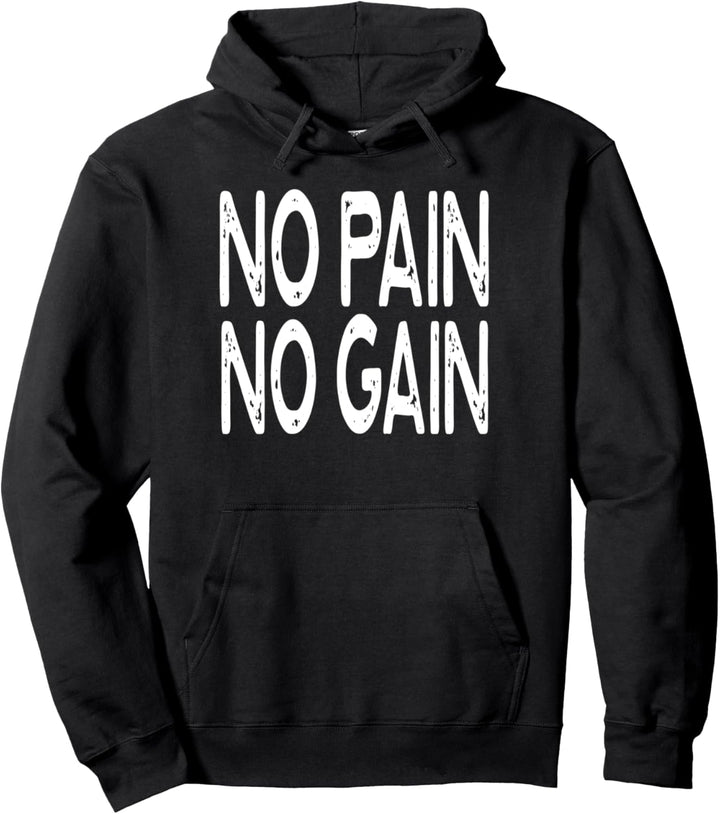 No Pain No Gain – Lustiger Gewichtheber-Barre, Yoga-Spin Pullover Hoodie