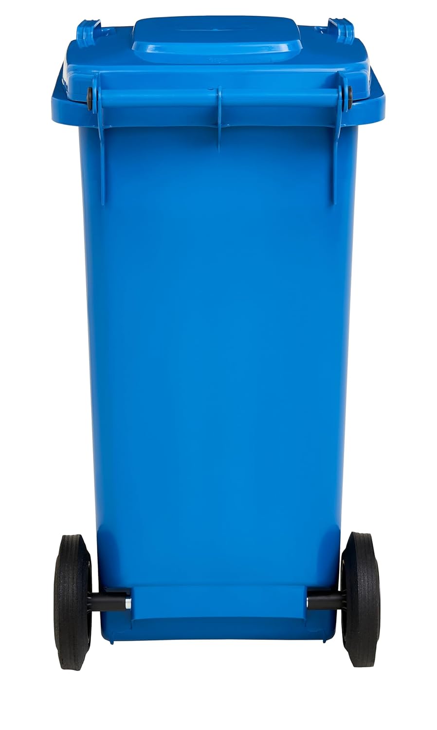 Mülltonne 120 L Blau | Abfallbehälter für Papier und Karton | Blaue Tonne mit Rädern | Mülltonne mit
