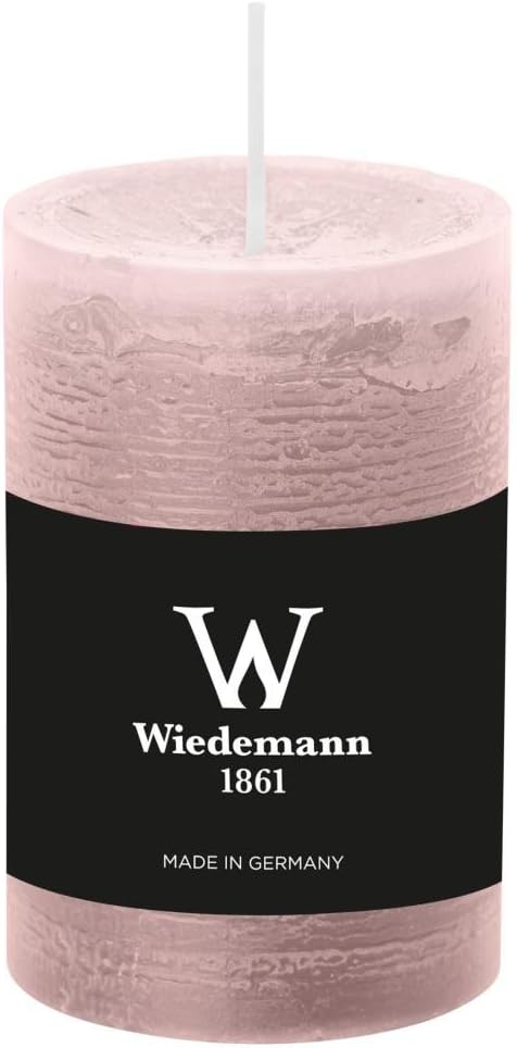 Wiedemann Marble Kerze durchgefärbt ASF, Wachs, Rosé, 9 x 5.8 cm, 208