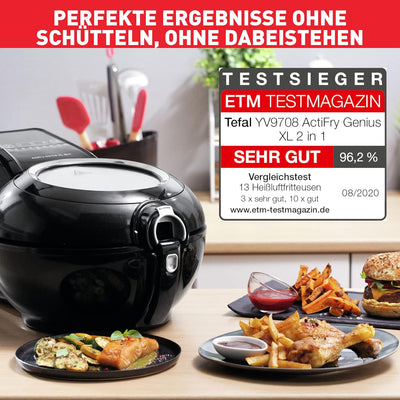 Tefal YV9708 ActiFry Genius XL 2 in 1 Heissluftfritteuse | 1500 Watt | Fassungsvermögen: 1,7 kg | 9