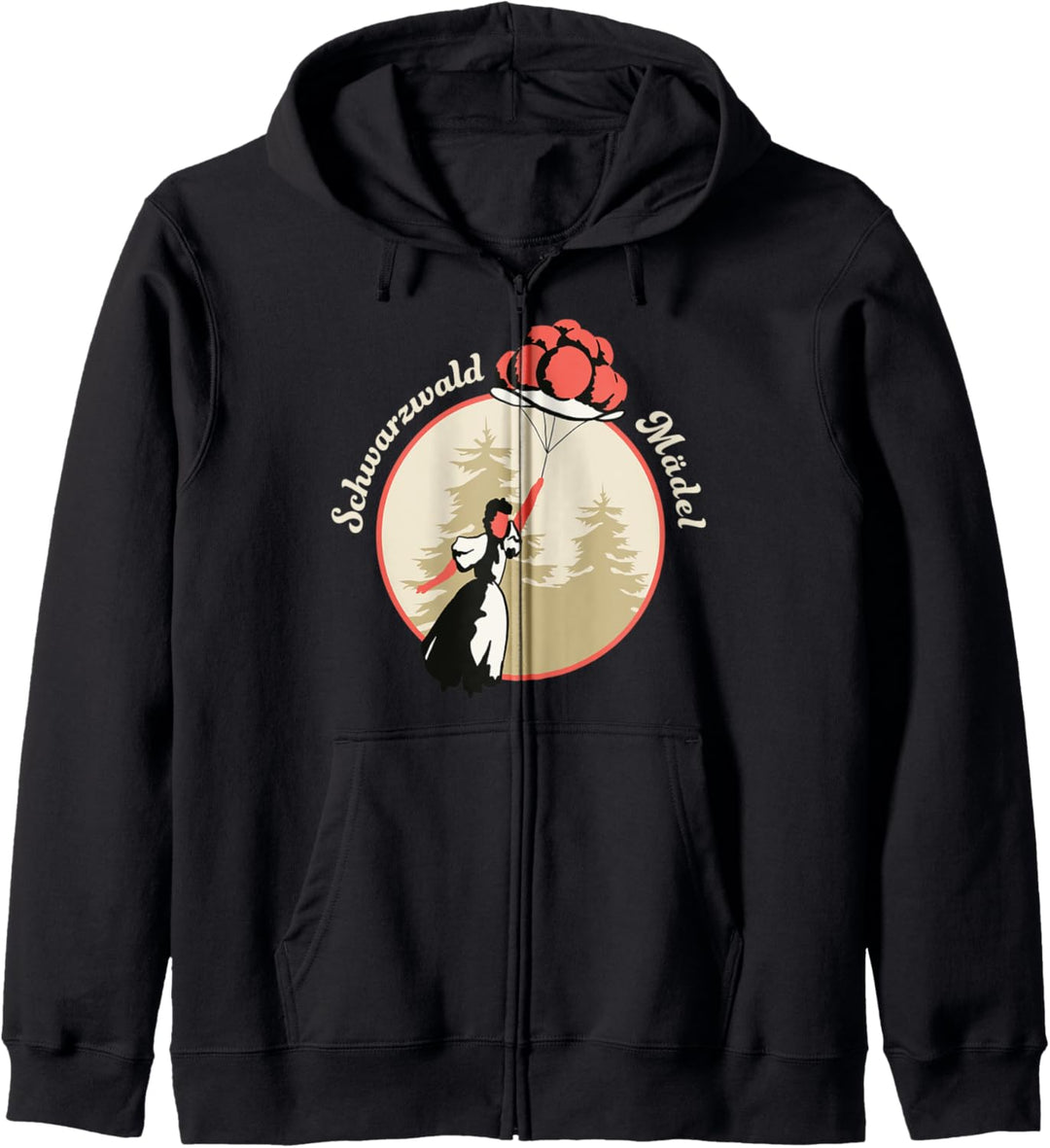 Bollenhut Design für ein Schwarzwaldmädel Kapuzenjacke