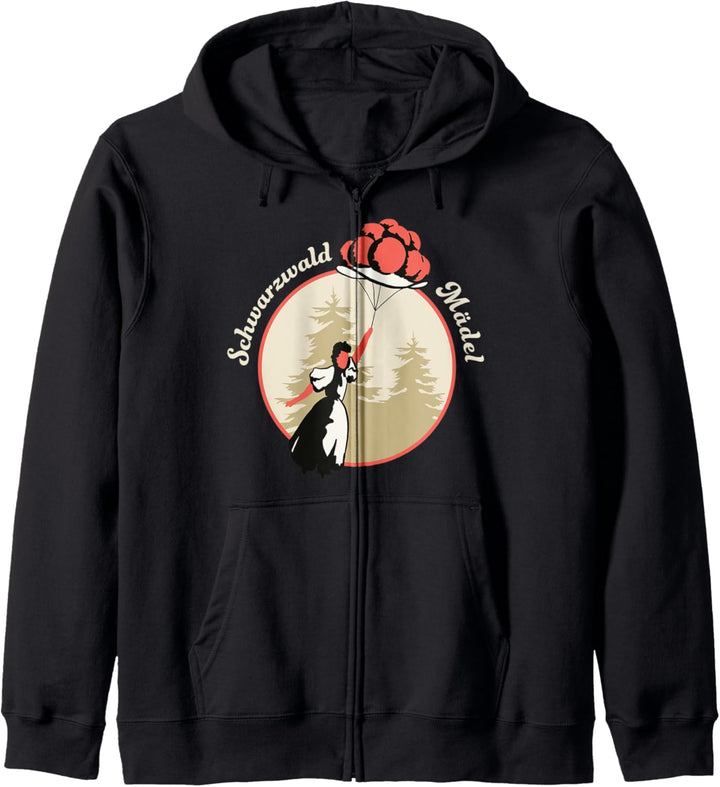 Bollenhut Design für ein Schwarzwaldmädel Kapuzenjacke