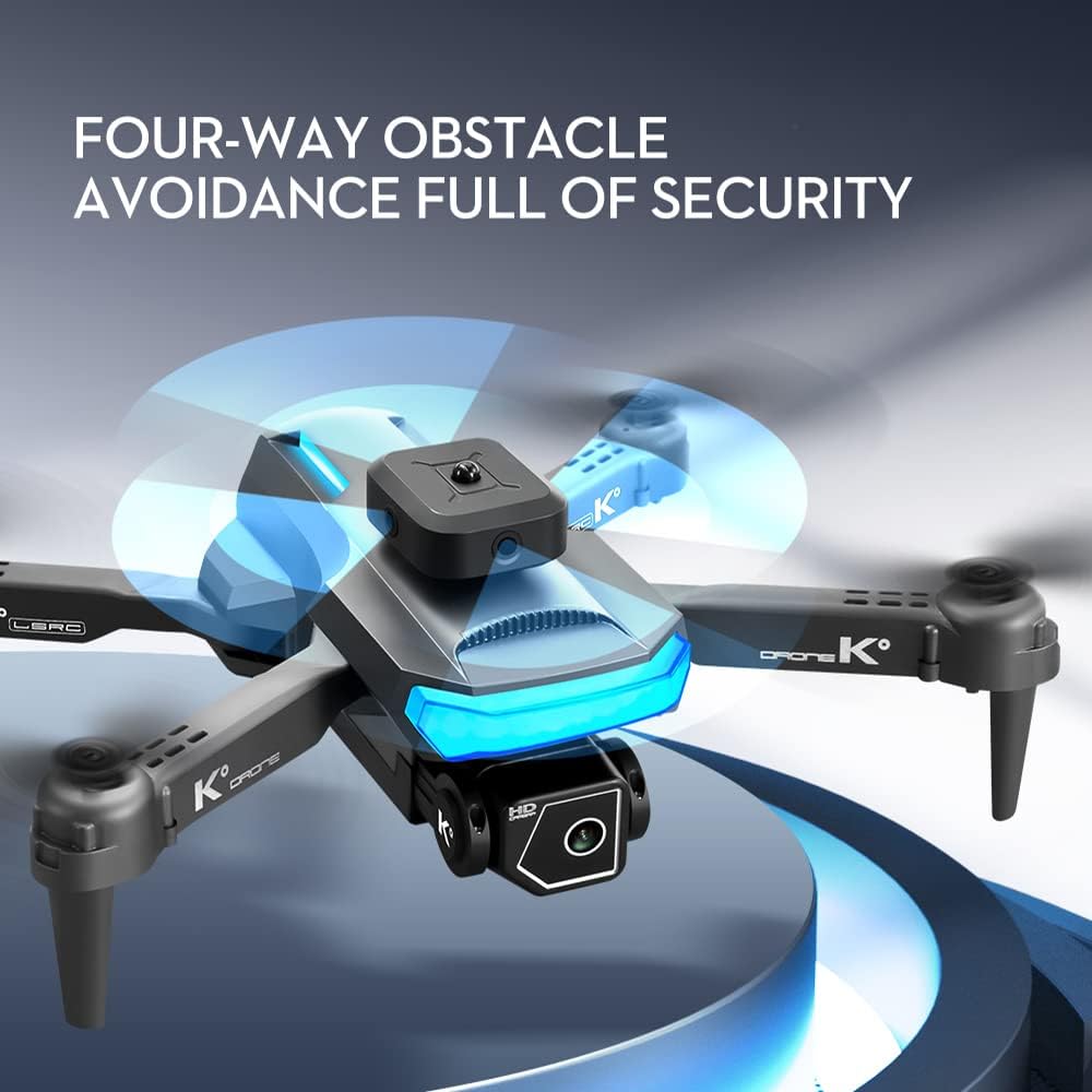OBEST Drohne mit Kamera 4K, Faltbare RC FPV Drone | Hindernisvermeidung, One Key Start/Landen, Headl