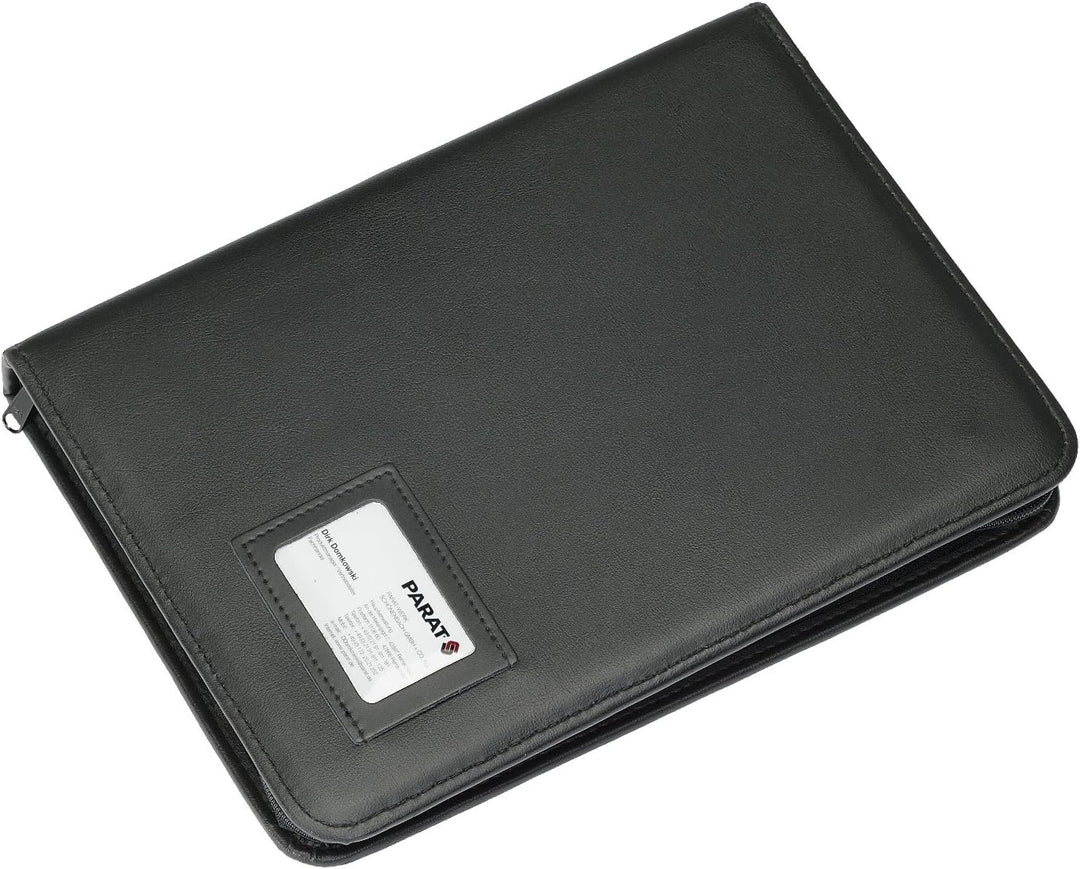 PARAT 5071000021 Schreibmappe (Notizmappe aus Leder, schwarz, 37x4x27,5cm, ohne Inhalt)