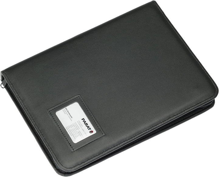 PARAT 5071000021 Schreibmappe (Notizmappe aus Leder, schwarz, 37x4x27,5cm, ohne Inhalt)
