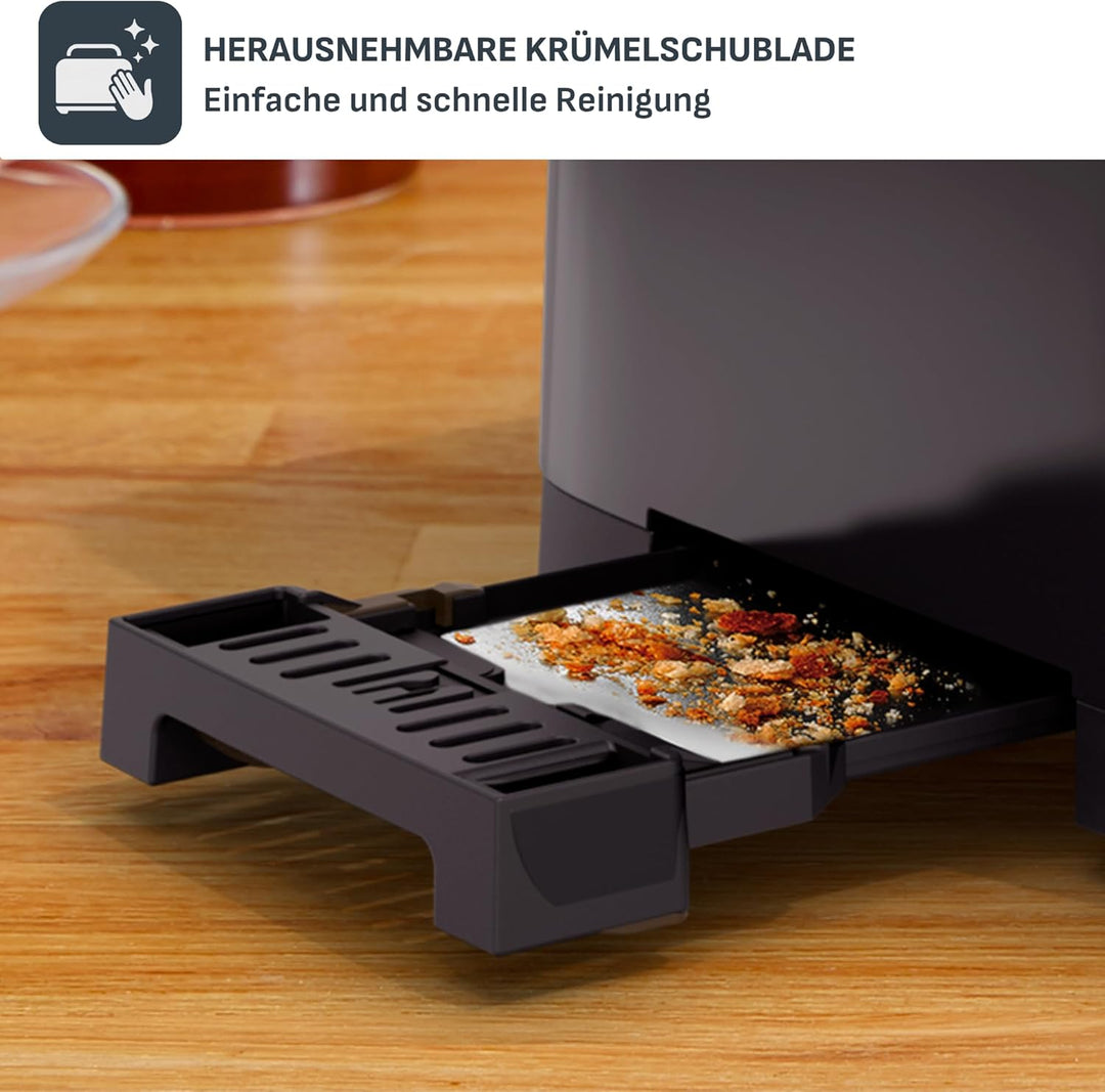 Tefal TL6408 Toaster | Für Zwei Lange Scheiben Favoriten-Einstellungen Countdown | Mit Digitaldispla