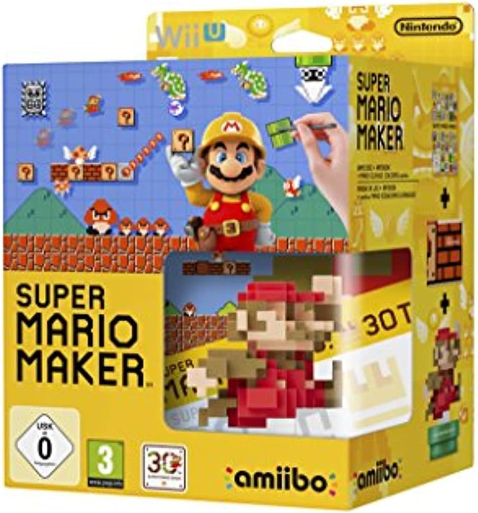 Super Mario Maker (inkl. amiibo 8-Bit Mario Figur + Artbook) - [Wii U] Nintendo Wii U amiibo+Artbook