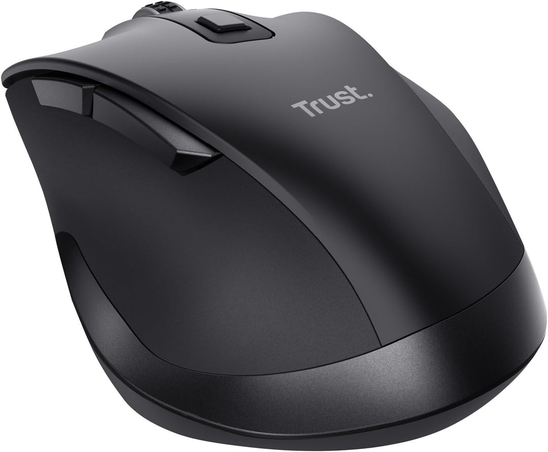 Trust Fyda Aufladbare Kabellose Maus, Nachhaltiges Design, 800-2400 DPI, 6 Tasten, Daumen- und Finge