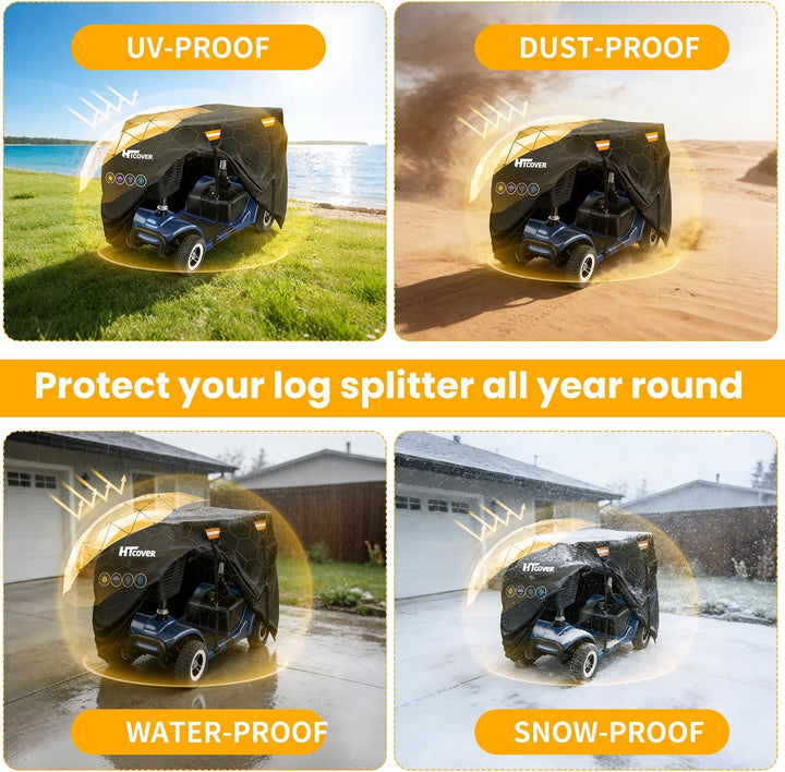 600D Elektromobil Abdeckhaube - Wasserdicht & UV-beständig, mit Wasserdichten Streifen, Luftentlüftu