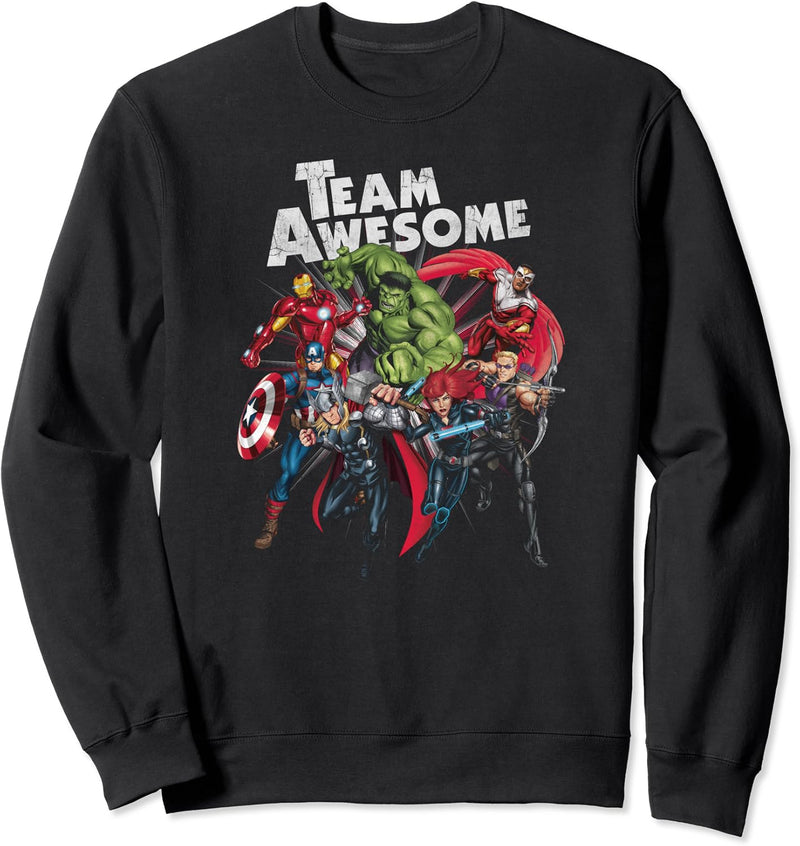 Marvel The Avengers Team Awesome Group Shot Poster Sweatshirt