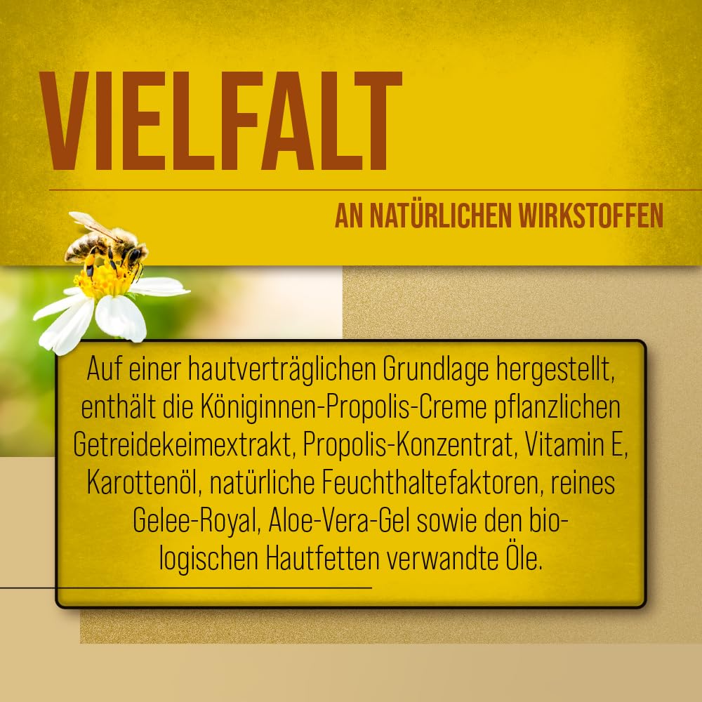 Sanct Bernhard Königinnen Propolis Creme mit Getreidekeim-Extrakt, Karottenöl & Vitamin E 100 ml