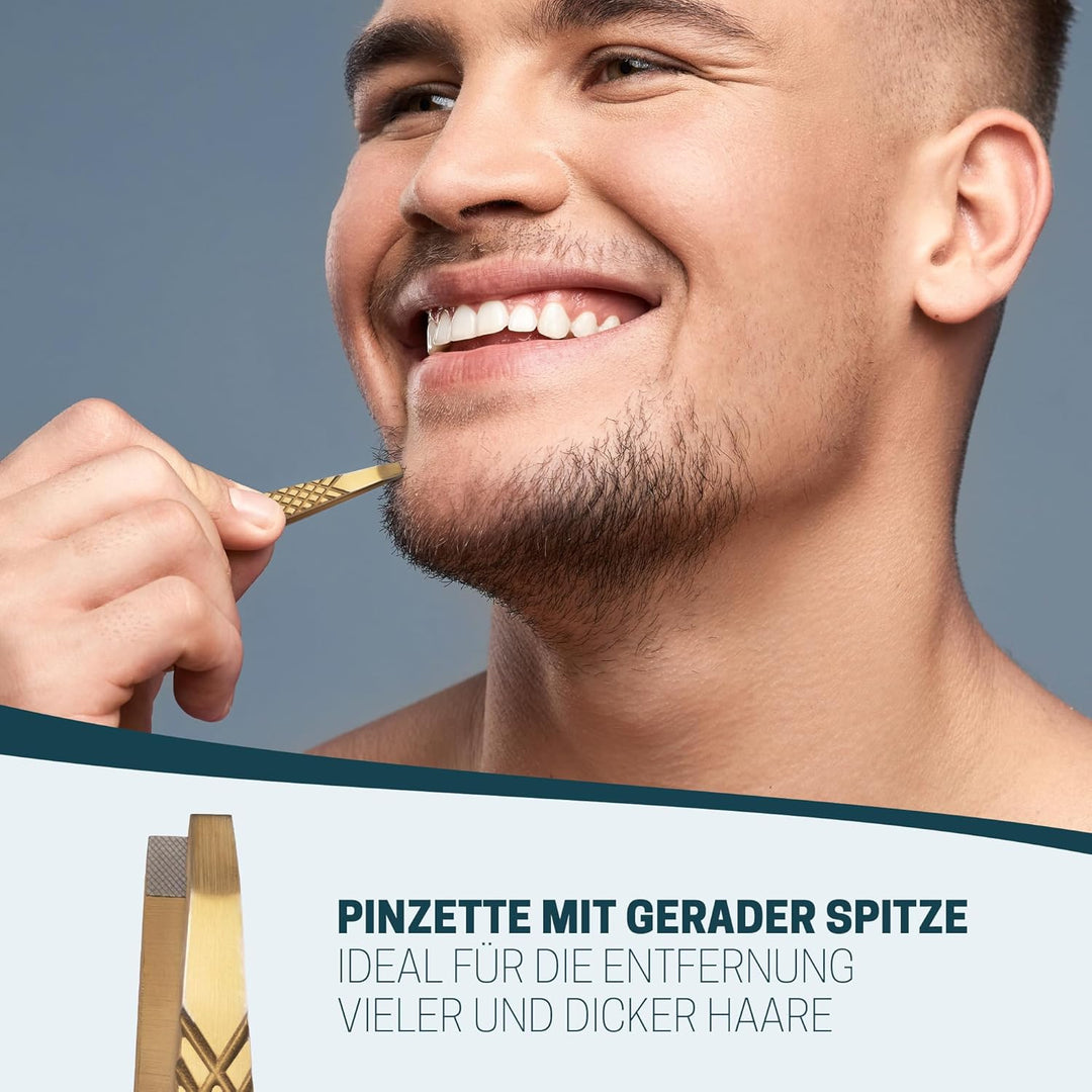 Profi Pinzetten-Set mit ComfortGrip-Spitzen & Anti-Rutsch Griff - Maximaler Halt & höchste Präzision