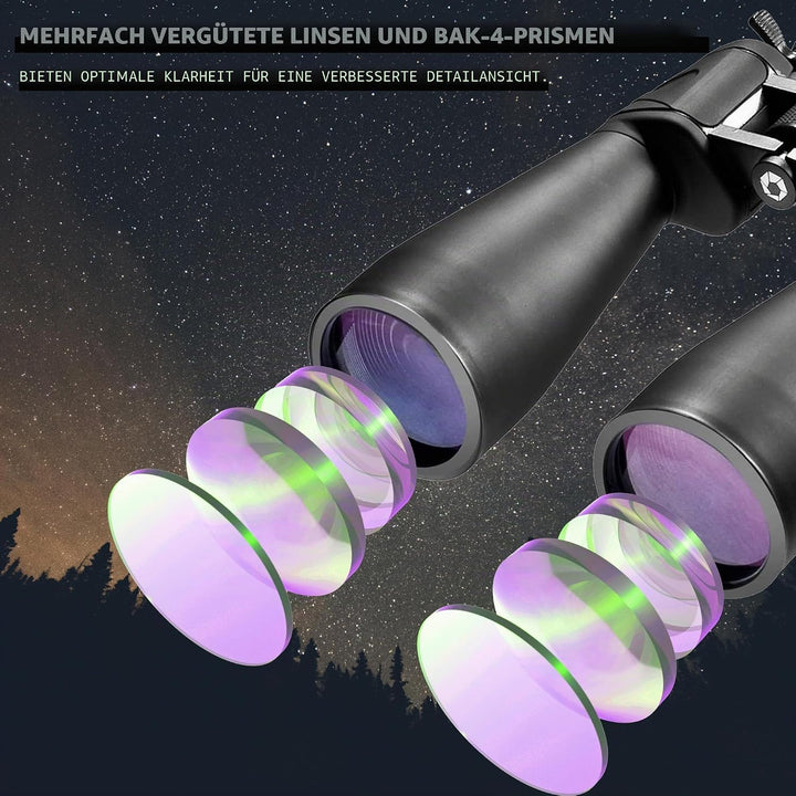 Barska AB10592 Gladiator 20-100x70 Zoom Fernglas mit Stativadapter für Astronomie & Fernsehen mit gr
