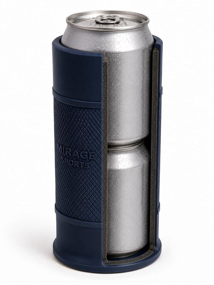 ColdSwap® – Taktischer Nachlade-Dosenkühler für 2 x 0,33 l Bierdosen | Doppelwandig isoliert | Bierd