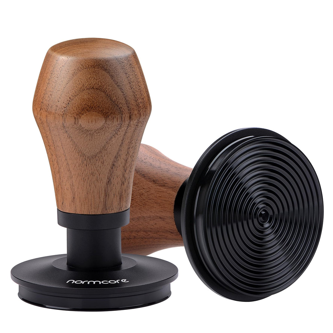 Normcore 58,5 mm Kaffee-Tamper V4.1 mit Klick-Sound-Feedback, Espresso-Stampfer mit Titan-PVD-Beschi