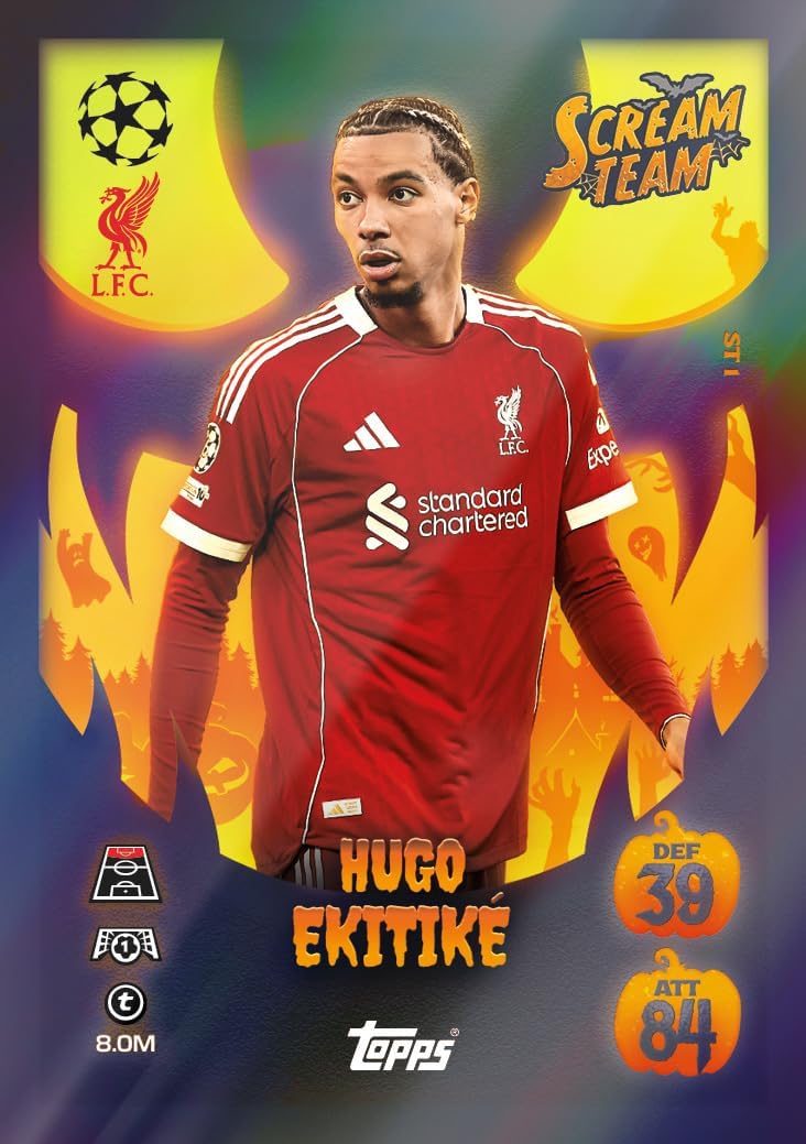 Topps UCC Match Attax 2025/26 - Update Eco Pack #1 - Scream Team - enthält 41 Karten, darunter 16 Ex