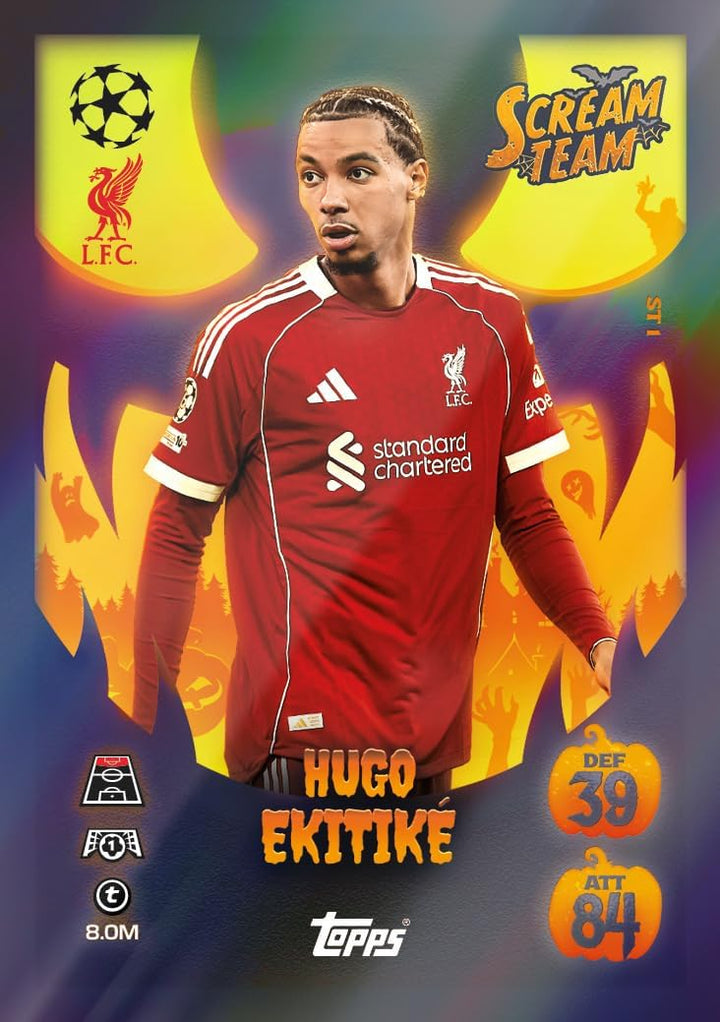 Topps UCC Match Attax 2025/26 - Update Eco Pack #1 - Scream Team - enthält 41 Karten, darunter 16 Ex