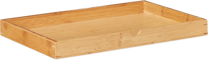 Relaxdays 68 x 55 x 35 cm, Beistelltisch Bambus mit grossem Schubfach, moderner Stil, Wohnzimmertisc