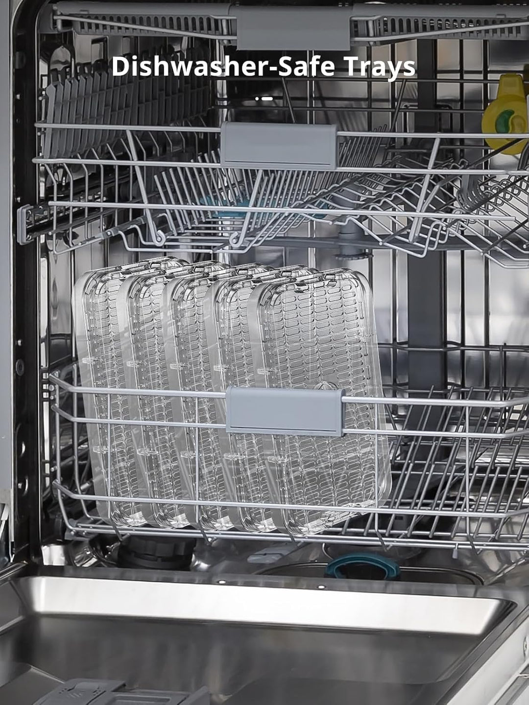 Dörrautomat mit 5 Ebenen, Kompakter Lebensmittel-Dörrer mit LED-Anzeige, 250W Trockner für Fleisch,