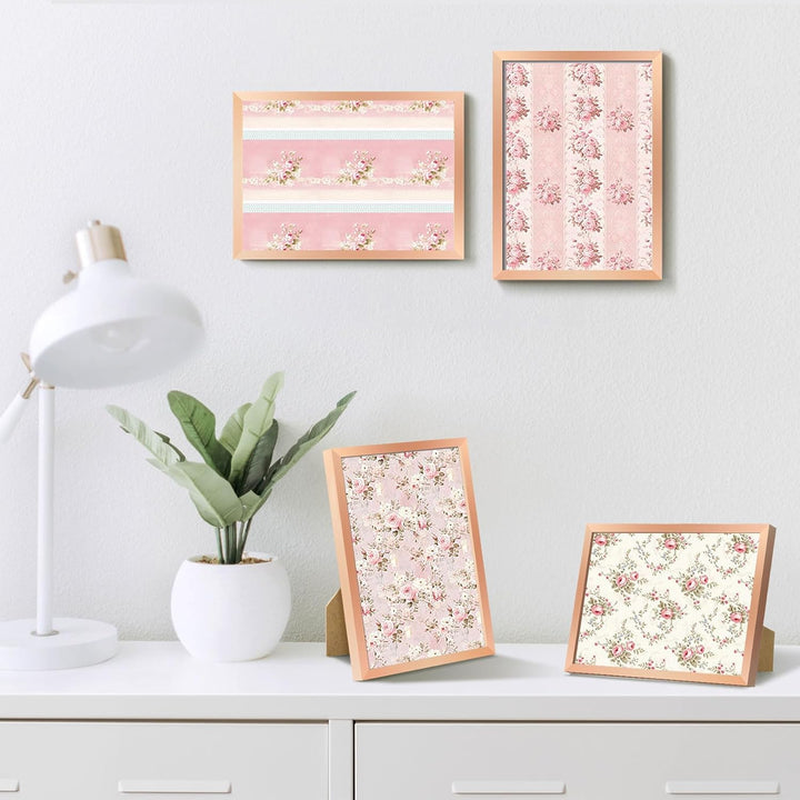 24 Blätter Scrapbooking Papier, 30,5 x 30,5 cm, Doppelseitiges Blumenmuster Muster Papier, 24 Design