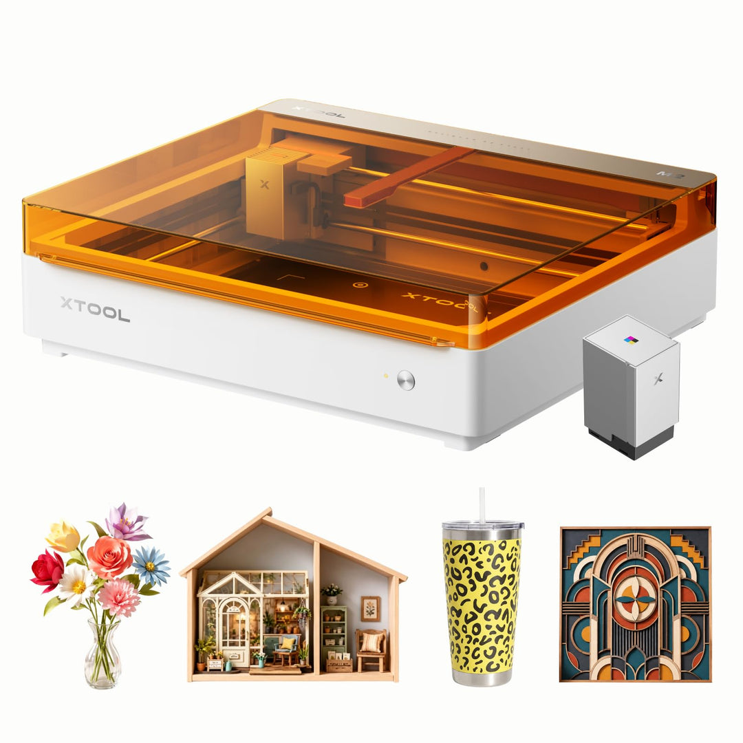 xTool M2 Color Craft Lasergraveur mit CMYK-Tintenstrahldrucker, 10W Diodenlaser, Klasse 1 geschlosse