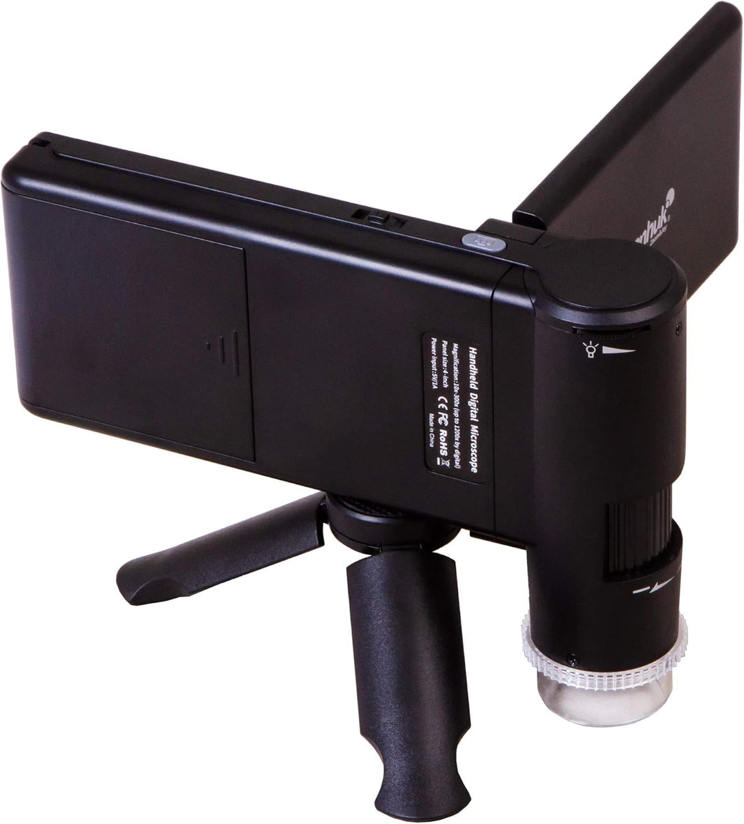 Levenhuk DTX 700 Mobi Kabelloses Tragbares Digitalmikroskop mit 10- bis 1200-Fachem Zoom, Windows- u