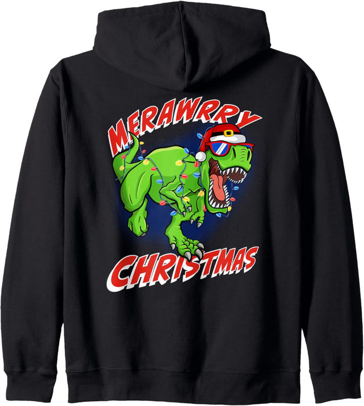 T-Rex Funny Merawrry Christmas For Dinosaur Lovers XMas Kapuzenjacke