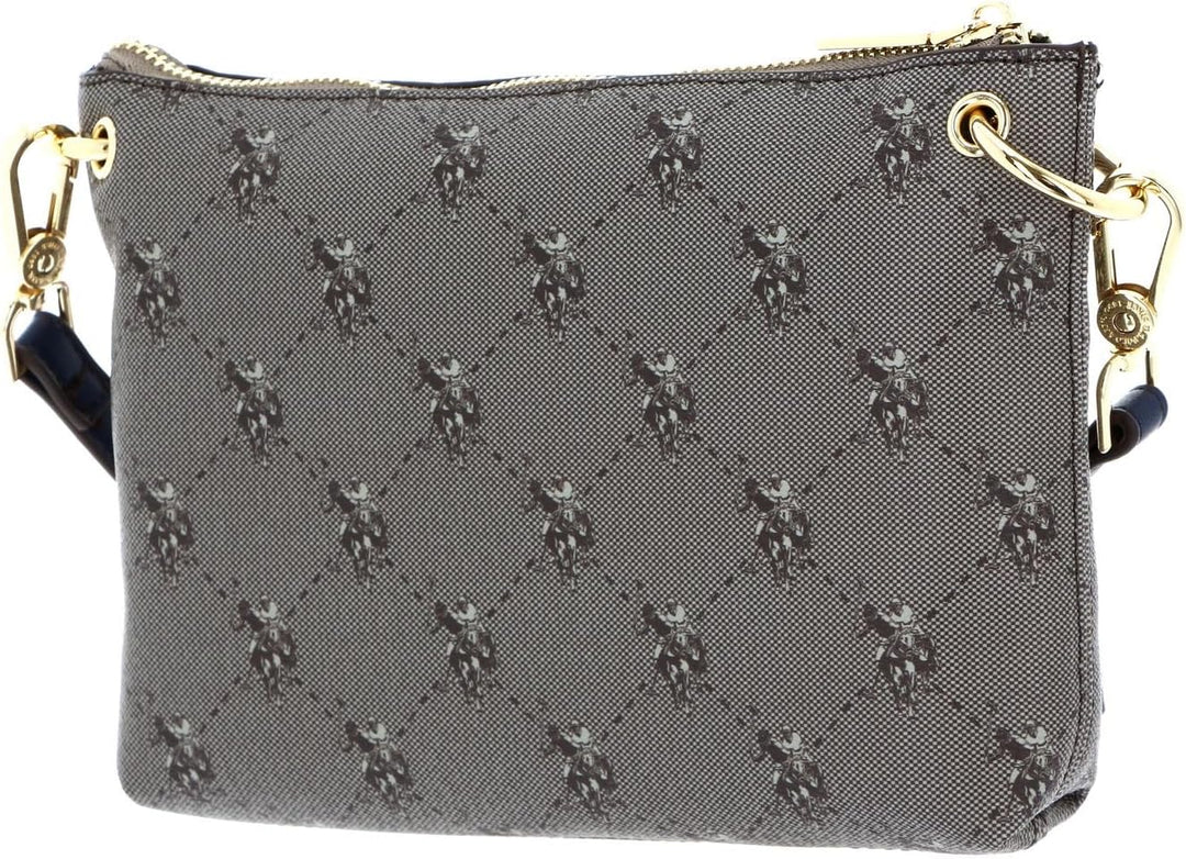 U.S. POLO ASSN. Hampton Flat Crossbody Bag Brown/Navy