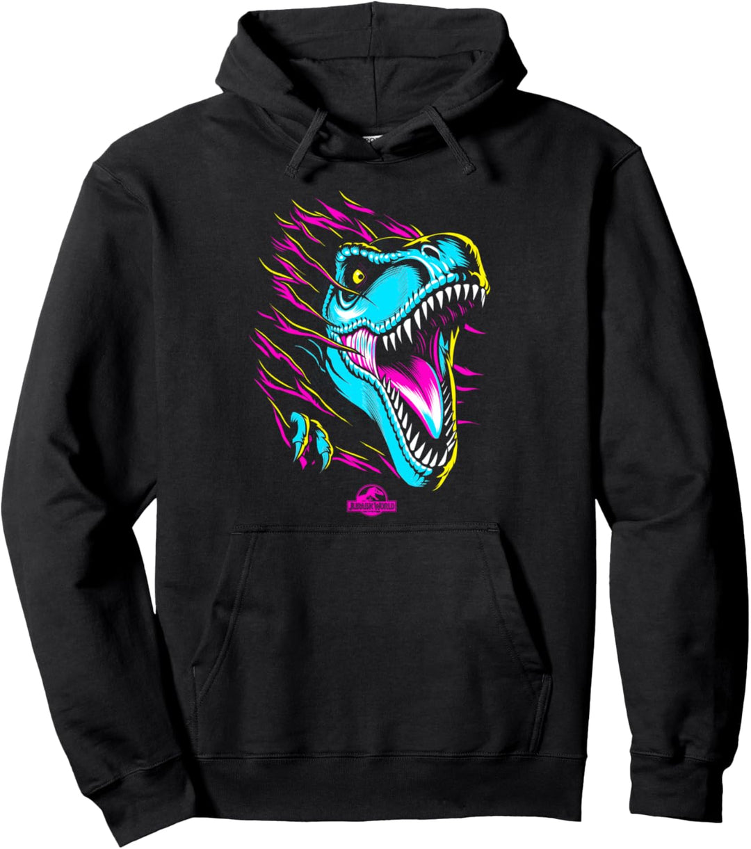 Jurassic World Neon T-Rex Pullover Hoodie