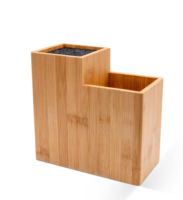 Presar Bambus Messerblock ohne Messer - Holz Messerhalter & Organizer für Küchenmesser, Besteck, Koc