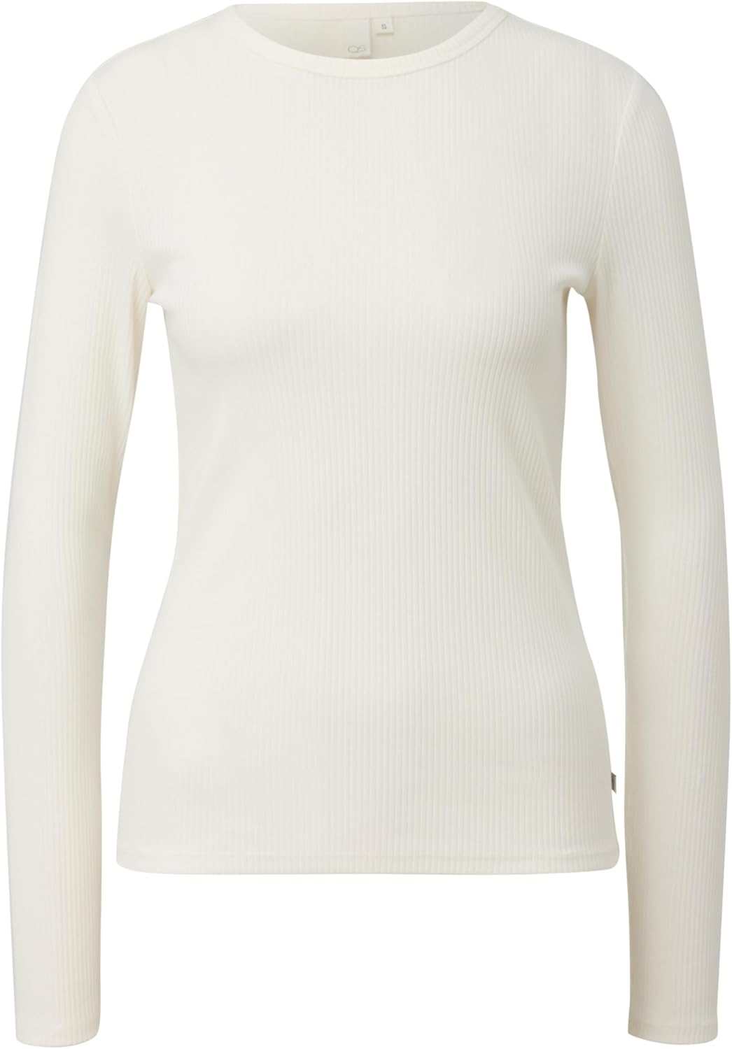 QS Geripptes Longsleeve M 0200_creme, M 0200_creme