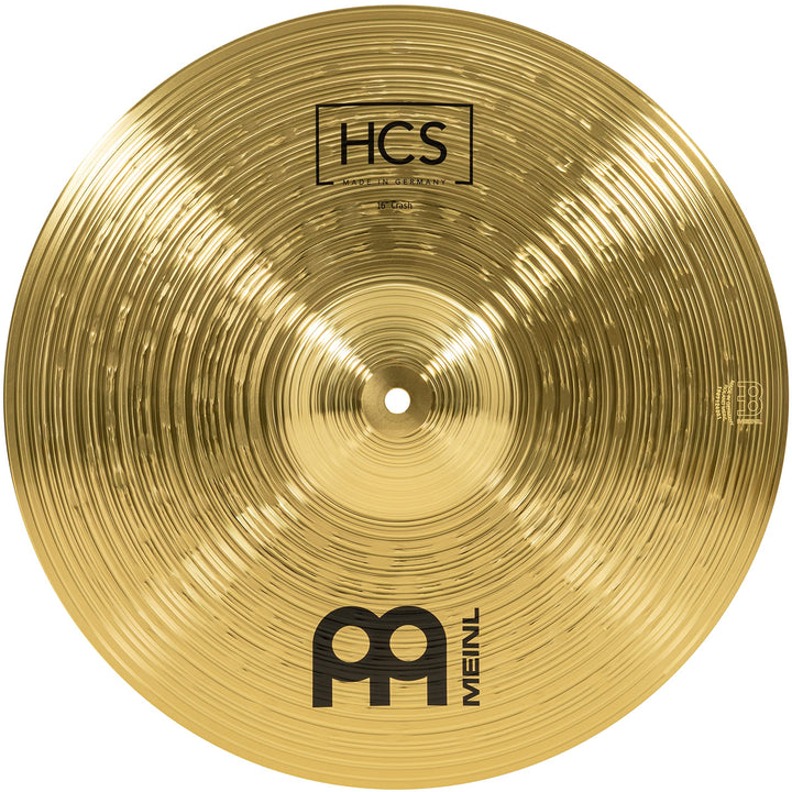 Meinl Cymbals HCS Crash 16 Zoll (Video) Schlagzeug Becken – (40,64cm) Messing – Traditionelles Finis