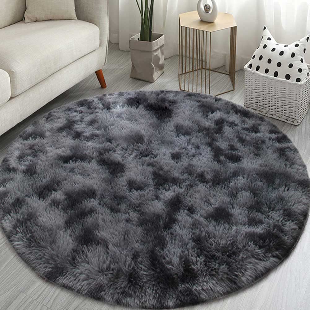 Teppich Rund Teppich Wohnzimmer Hochflor Teppiche Langflor Wohnzimmerteppich für Wohnzimmer Flauschi