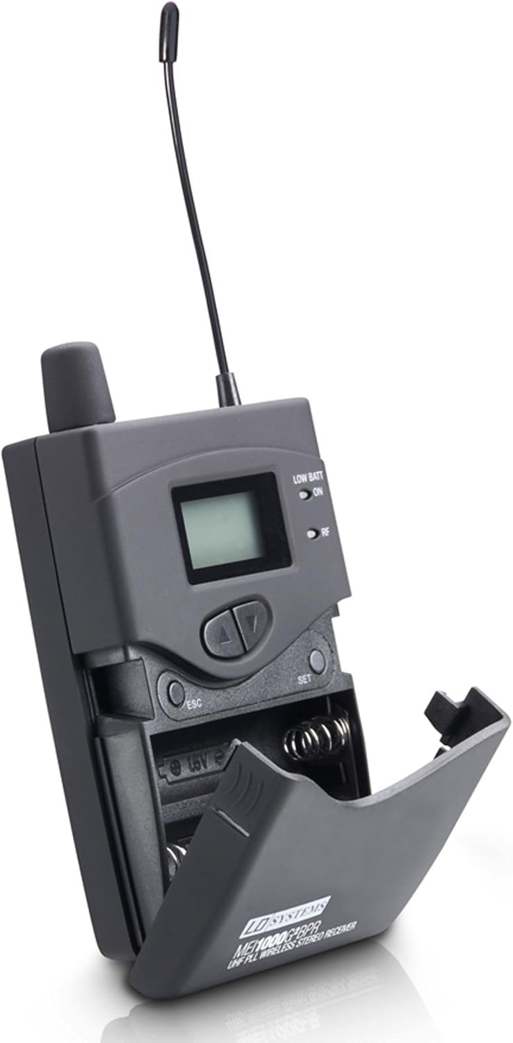 LD Systems MEI 1000 G2 - In-Ear Monitoring System drahtlos mit T Sender und BPR Empfänger, schwarz,