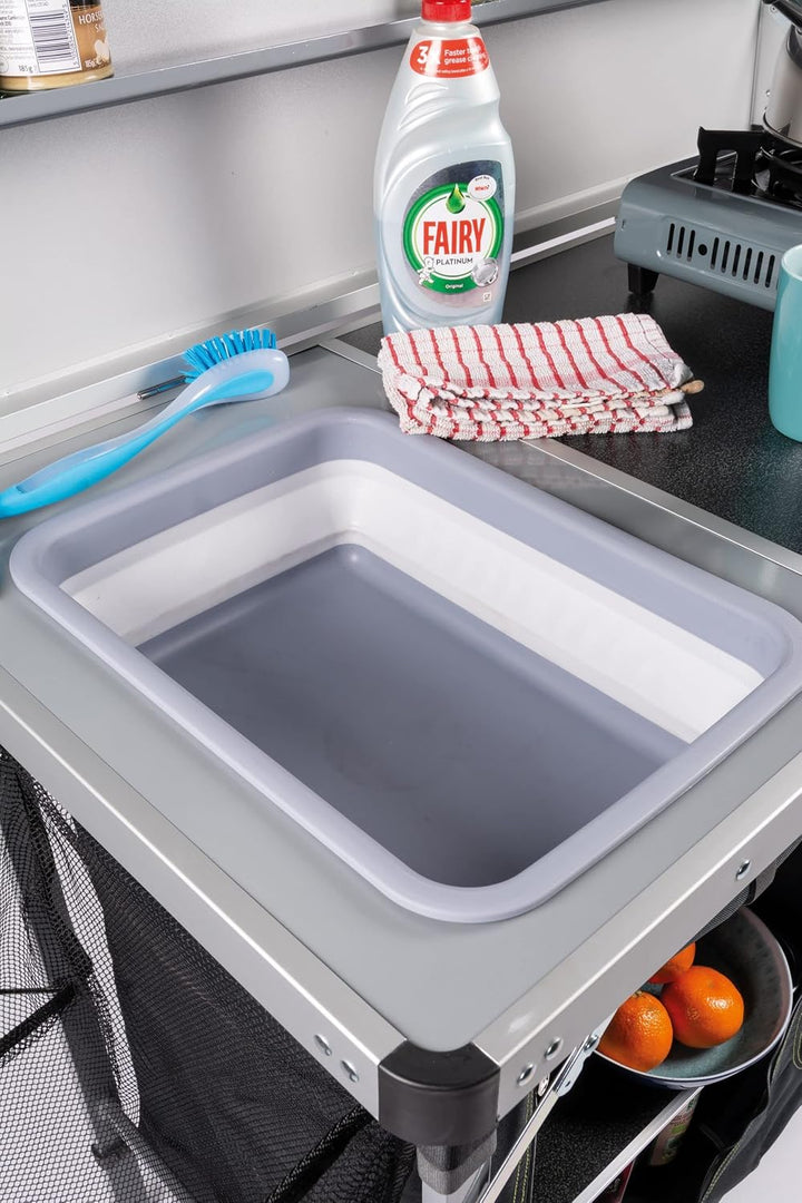 KAMPA Profi Campingküche - XL Arbeitsplatte, Spülbecken und Gewürzregal FK0001