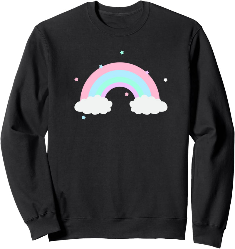 Regenbogen und Sterne in Pastellfarben Sweatshirt