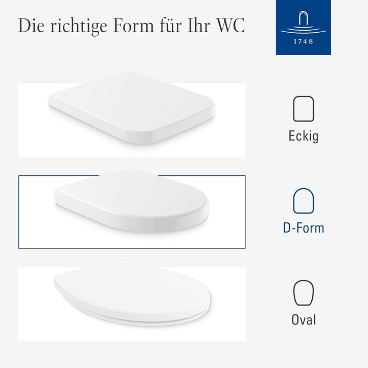 Villeroy &amp; Boch Subway 3.0 WC-Sitz, D-Form – Graphit, matt Graphite, Matt, Graphite, Matt
