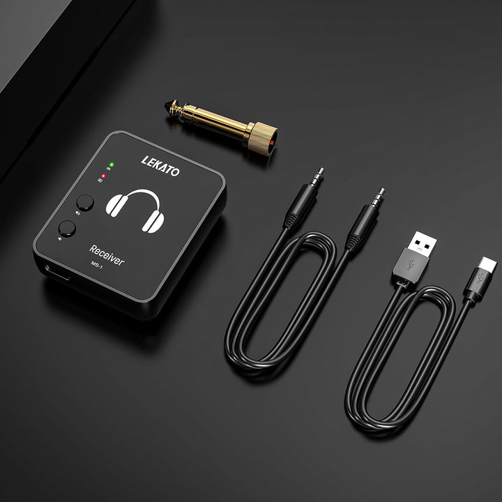 LEKATO MS-1 Drahtloses In-Ear Monitoring-System, Professionelles kabelloses 2.4G Stereo IEM-System B