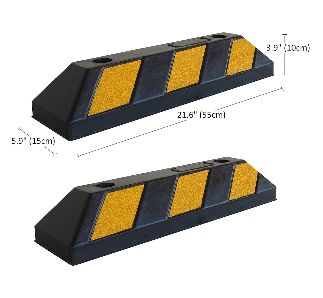 SNS SAFETY LTD Gummi Radstopp-Parkplatzbegrenzung für Parkplätze und Garagen, Farbe Schwarz-Gelb, Ab