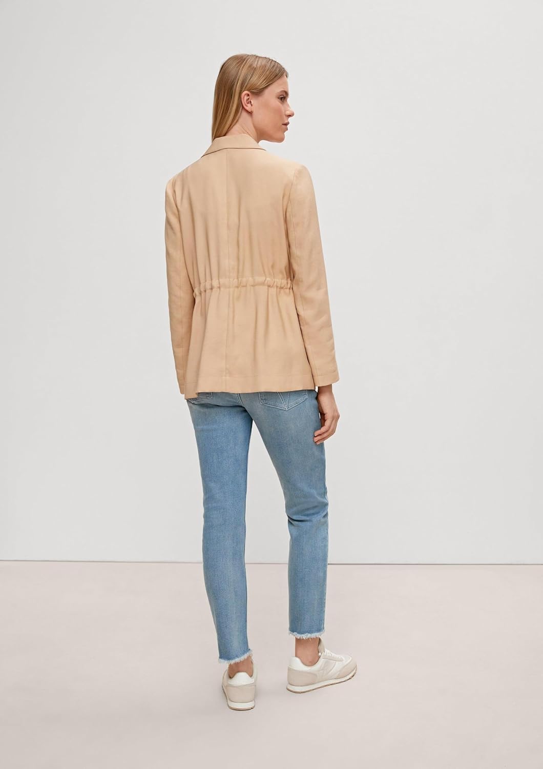 comma Blazerjacke mit Tunnelzug 44 8315 Hellbraun, 44 8315 Hellbraun