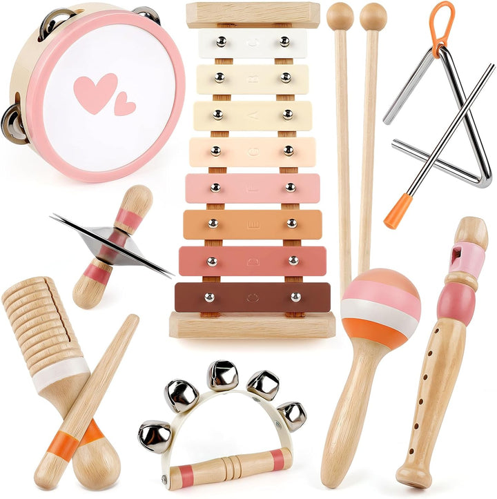 Musikinstrumente Kinder ab 3 Jahre Xylophon Trommel Schlagzeug Kinderspielzeug Musikinstrumente Spie